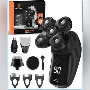 Black Groomie BaldiePro Head, Body & Face Shaver Kit